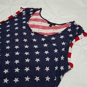 Lane Bryant Asymmetrical Swing Tee EUC